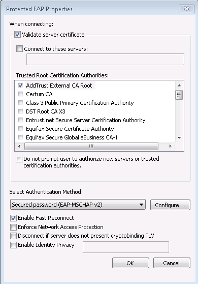 Windows 7 PEAP